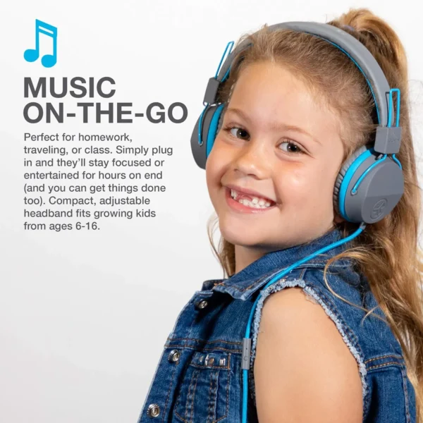 JLab JBuddies Studio On-Ear Kids Wired Headphones