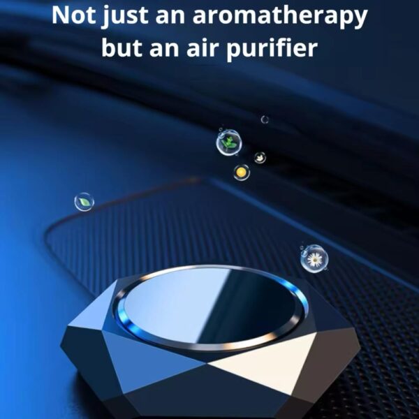 Luxury Car Aluminum Alloy Container Solid Aromatherapy Diffuser With 2 Refill